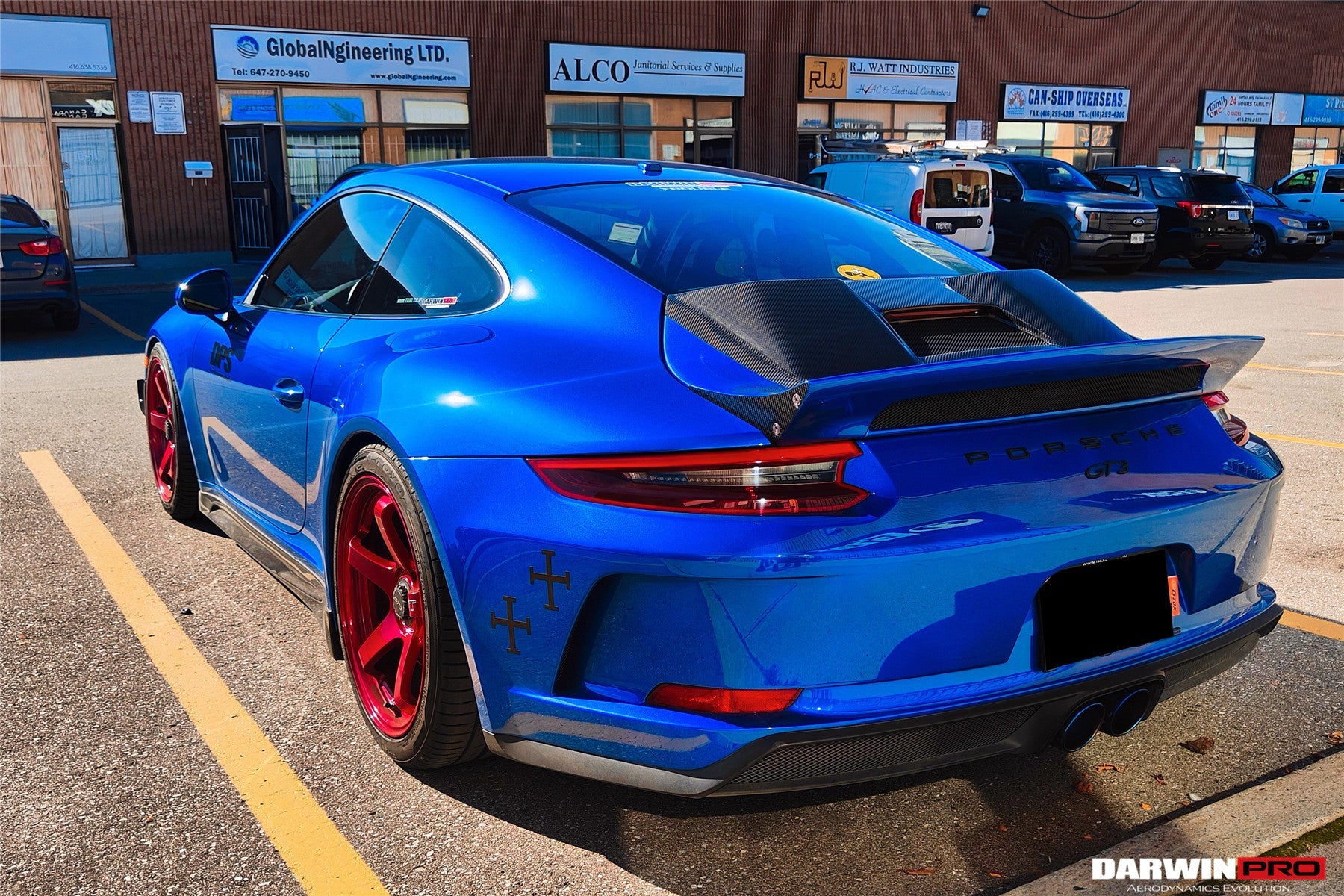 2017 - 2019 Porsche 911 991.2 GT3 Only GT2RS Style Ducktail Spoiler with LED Light